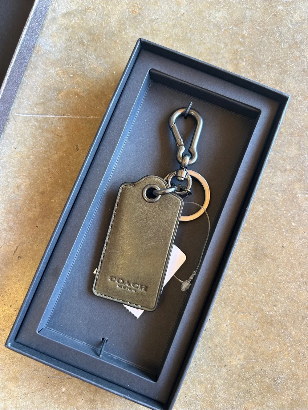 Coach green leather